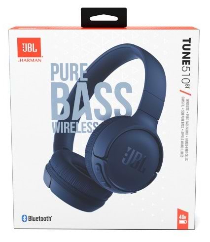 Фото - Навушники повнорозмірні бездротові JBL Tune 510BT Blue (JBLT510BTBLUEU)