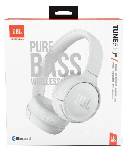 Фото - Наушники полноразмерные беспроводные JBL Tune 510BT White (JBLT510BTWHTEU)