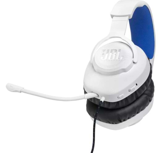 Фото - Гарнітура дротова ігрова JBL Quantum 100P Console White (JBLQ100PWHTBLU)