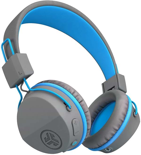 Фото - Наушники накладные беспроводные JLab JBuddies Studio Kids Wireless Grey/Blue (IEUHBSTUDIORGRYBLU4)