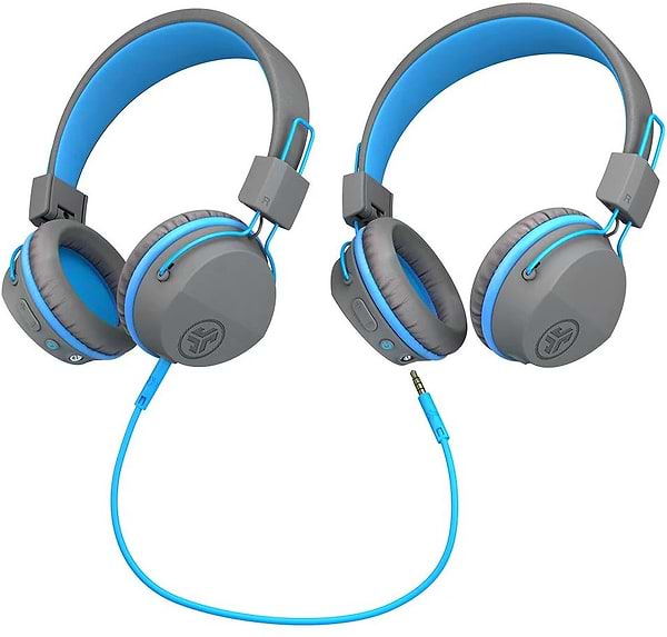 Фото - Наушники накладные беспроводные JLab JBuddies Studio Kids Wireless Grey/Blue (IEUHBSTUDIORGRYBLU4)