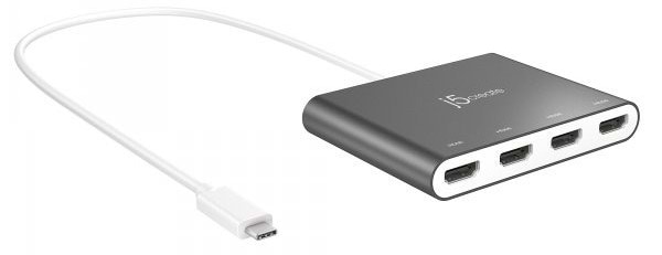 Фото - Переходник Mini Display Port-HDMI J5create USB-C на 4 HDMI (JCA366-N)