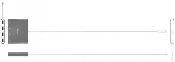 Фото - Переходник Mini Display Port-HDMI J5create USB-C на 4 HDMI (JCA366-N)