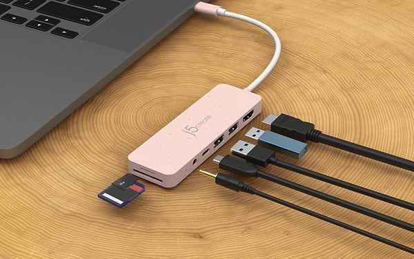 Фото - Хаб USB J5create USB-C 6-в-1 Earth Rose (JCD373ER-N)