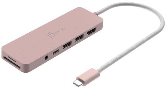 Фото - Хаб USB J5create USB-C 6-в-1 Earth Rose (JCD373ER-N)