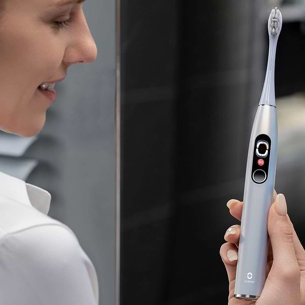Фото - Зубна щітка електрична Oclean X Pro Digital Set Electric Toothbrush Glamour Silver (6970810552584)
