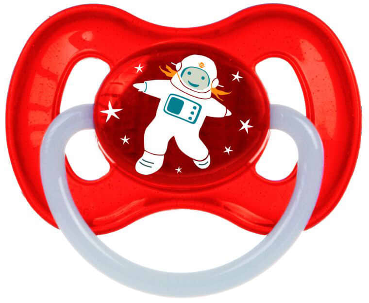 Круглая пустышка Canpol babies 0-6 м-цов SPACE красная (23/221_red_new)
