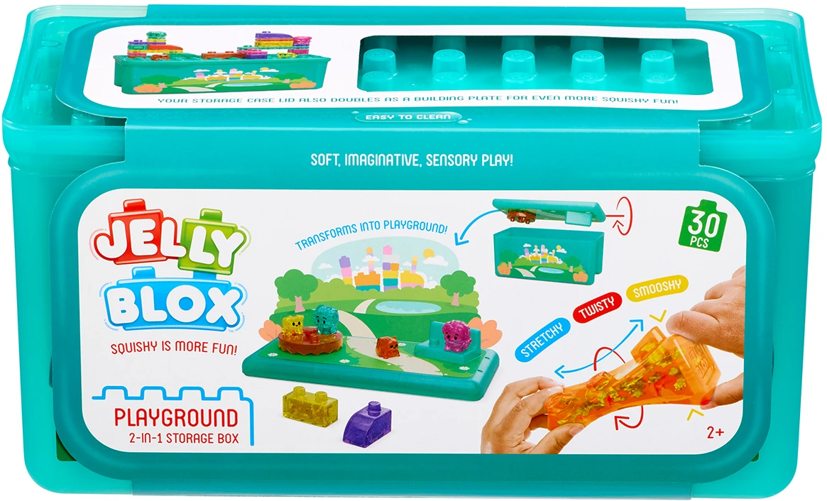 М'який конструктор для малюків Jelly Blox сенсорний У КЕЙСІ 2 В 1: ІГРОВИЙ МАЙДАНЧИК (934959)