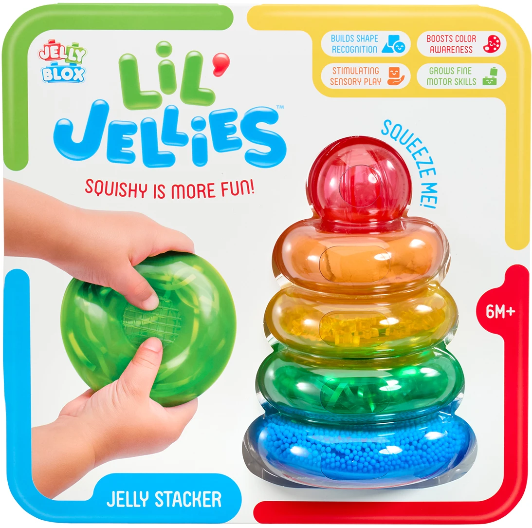 М'який конструктор для малюків Jelly Blox сенсорний серії Lil' Jellies - ПІРАМІДКА-КВІТНЯШКА (937837)