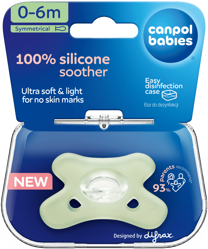 Симметричная пустышка Canpol babies 0-6 мес - зеленая (24/001_gre)