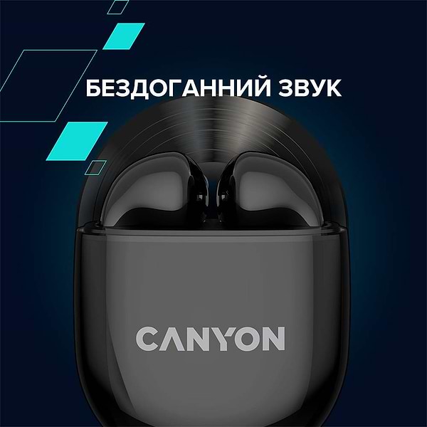 Фото - Наушники вкладыши беспроводные TWS Canyon TWS-6 (CNS-TWS6B) Black