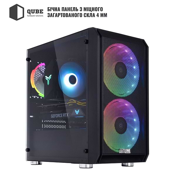 Фото - Системний блок QUBE QB i3 14100F RTX 4060 8GB NM 3242Win (i314100FRTX40608GBNM3242Win)