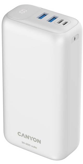 Фото - Батарея мобільна Canyon PPB-301 30000 mAh PD QC White (CNE-CPB301W)