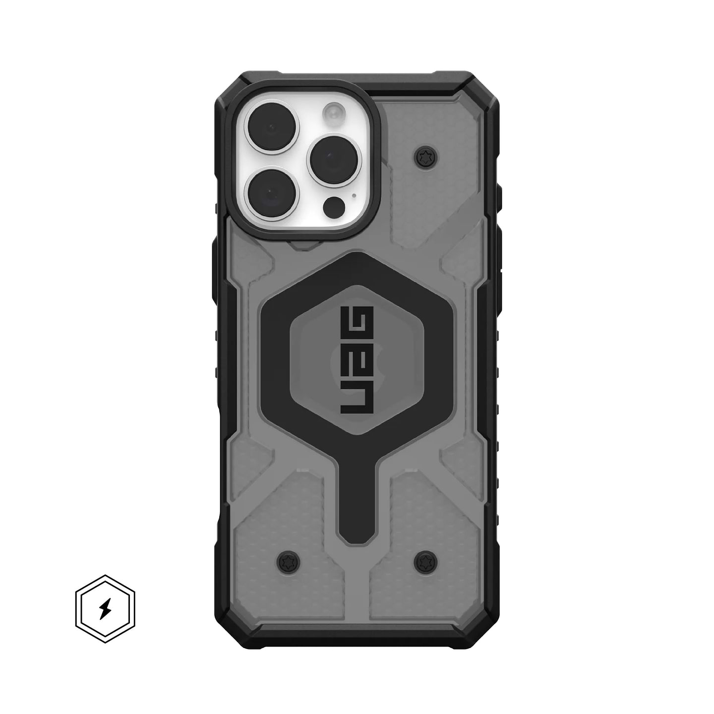 Чохол для смартфону UAG for iPhone 16 Pro Max, Pathfinder Clear Magsafe, Ash (114465113131) - Фото 1