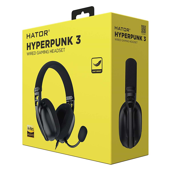 Фото - Гарнітура дротова ігрова Hator Hyperpunk 3 Black (ESH01)