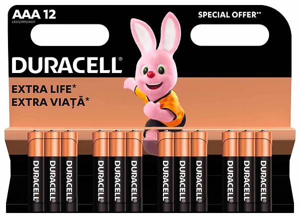 Фото - Батарейка тип AAA Duracell MN2400 (LR03 ) 12 шт