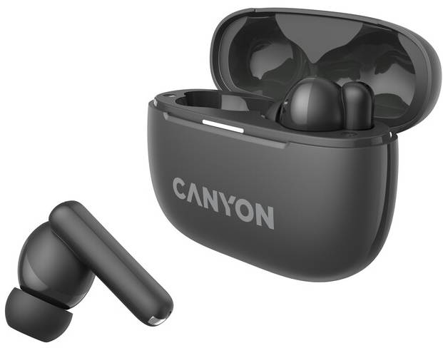 Фото - Навушники вкладиші бездротові TWS Canyon OnGo TWS-10 ANC ENC Black (CNS-TWS10BK)