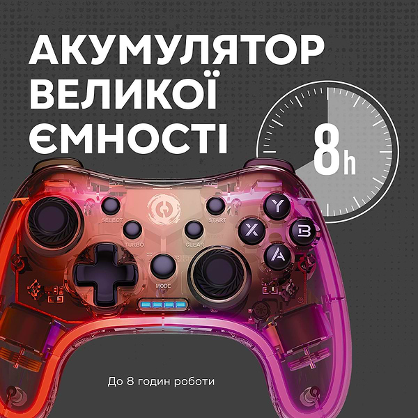 Фото - Геймпад Canyon Brighter GPW-04 Wireless RGB 5in1 PS4/Xbox360 Crystal (CND-GPW04)