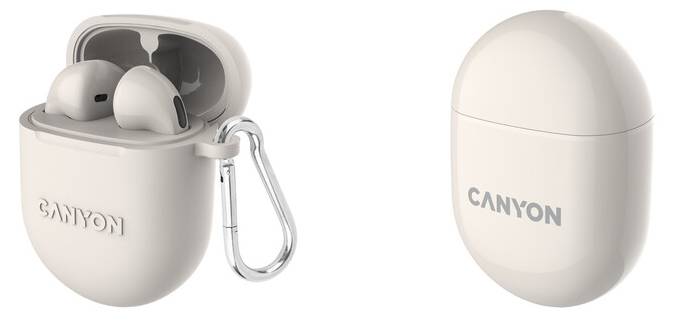Фото - Наушники вкладыши беспроводные TWS Canyon TWS-6 (CNS-TWS6BE) Beige