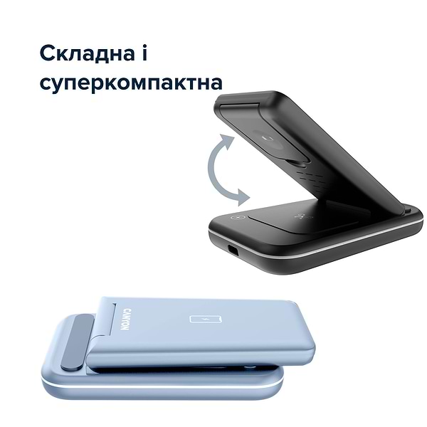 Фото - Беспроводное зарядное устройство Canyon WS-304 3 в 1 QI Blue (CNS-WCS304BL)