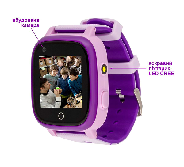 Фото - Дитячий годинник AmiGo GO005 4G WIFI Thermometer Purple