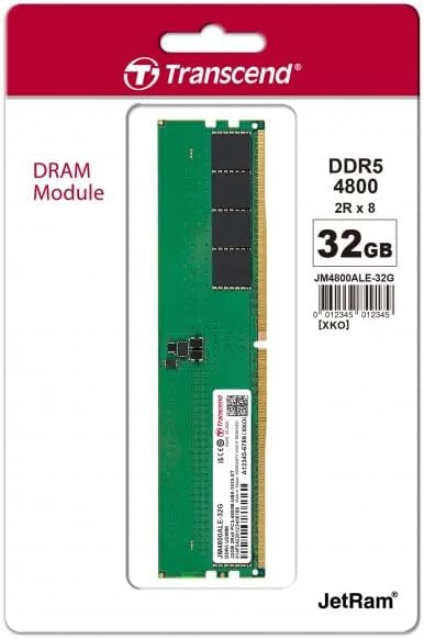 Фото - Память DDR Transcend DDR5 32GB 4800 (JM4800ALE-32G)