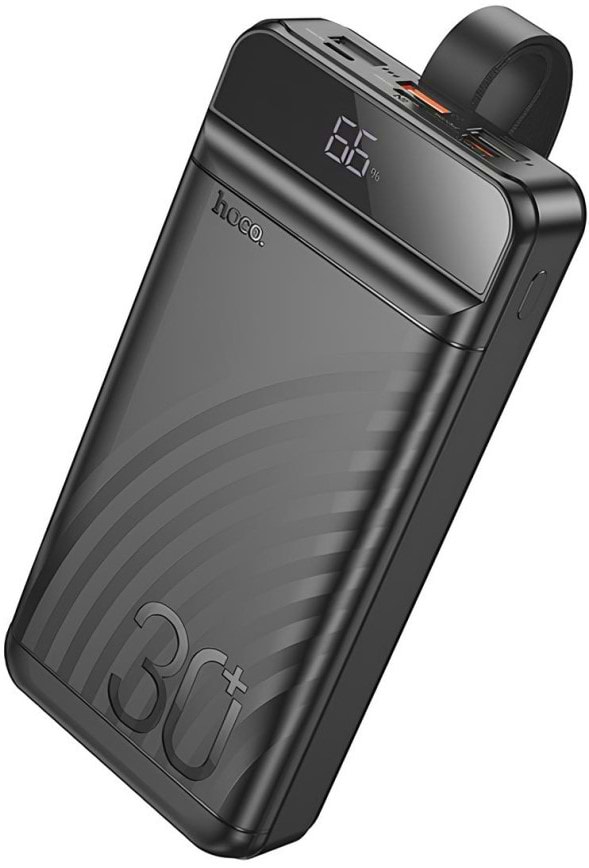 Фото - Батарея мобильная HOCO J123B Element PD20W+LCD+LED Lamp 30000 mAh Black