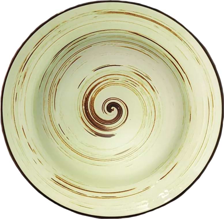 Тарелка суповая Wilmax Spiral Pistachio 25.5 см (WL-669127 / A)
