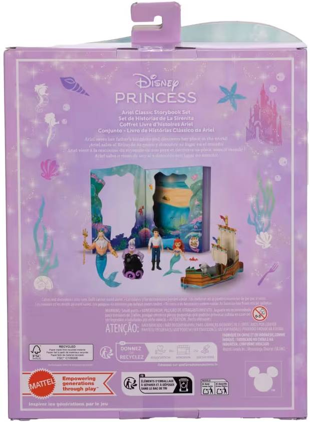 Фото - Ляльковий набір DISNEY PRINCESS Міні"Морська історія" за мотивами м/ф "Русалонька" Disney Princess (JBL32)