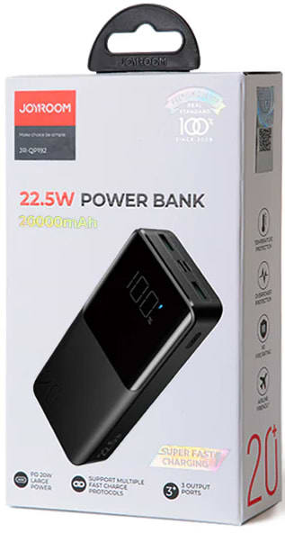 Фото - Батарея мобільна Joyroom 20000mAh 22.5W PD QC3.0 AFC Black (JR-QP192)