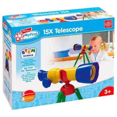 Фото - Набір для дослідження Edu-Toys Дитячий телескоп зі збільшенням у 15 разів  (JS005)