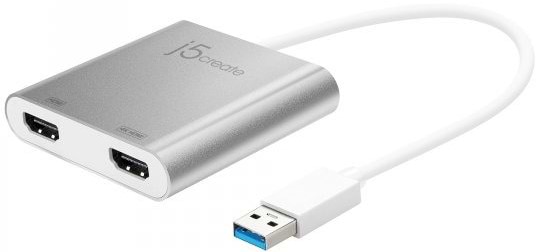 Адаптер Mini Display Port-HDMI J5create USB-A на 2 HDMI (JUA365-N)