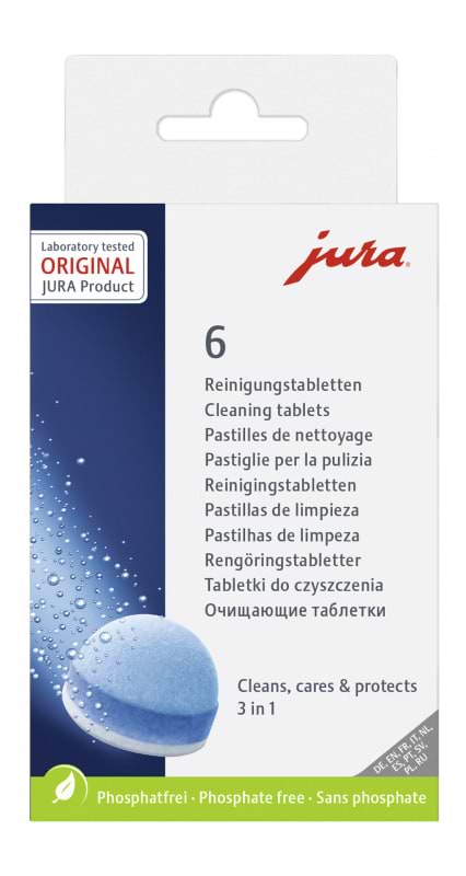 Фото - Таблетки для удаления масляного налета Jura для 3-фазовой очистки уп. 6 шт. (24225)