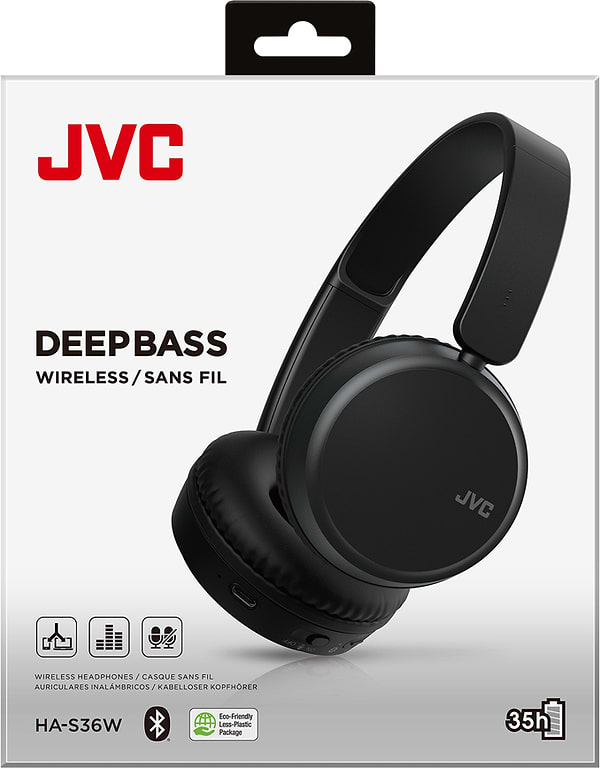 Фото - Навушники накладні бездротові JVC HA-S36W Black (HA-S36W-B-U)