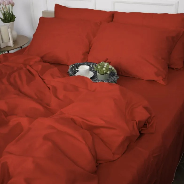 Комплект постельного белья MirSon 143х210 см Satin Premium 0081 Terracotta (2200010929300)