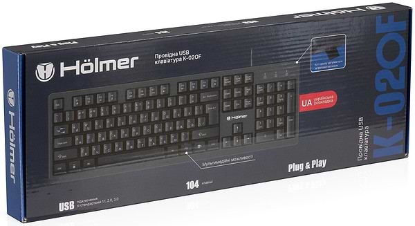 Фото - Клавиатура проводная Holmer K-02OF