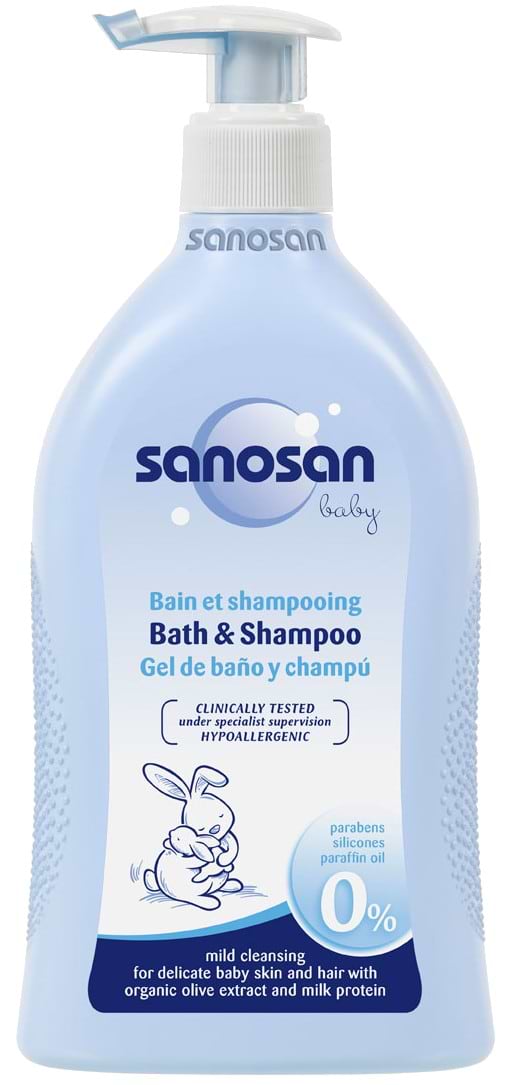 Гель для душа дитячий Sano Baby 2 в 1 500 мл (4003583190256)