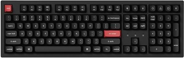 Фото - Клавіатура бездротова Keychron K10 PRO 100Key, K pro Red, WL/BT/USB-A, QMK, EN/UKR, White Led, Black (K10P-A1-UA)