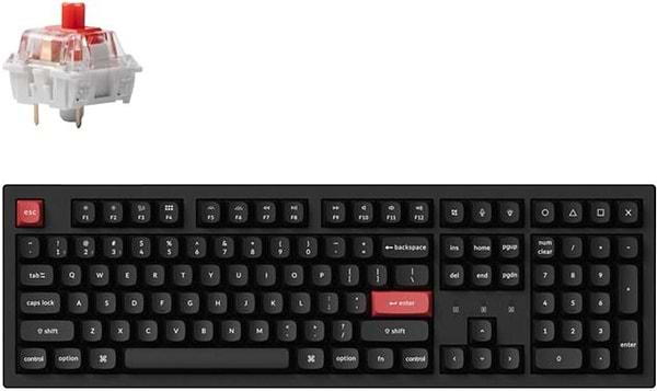 Фото - Клавіатура бездротова Keychron K10 PRO 100Key, K pro Brown, WL/BT/USB-A, QMK, EN/UKR, White Led, Black (K10P-A3-UA)