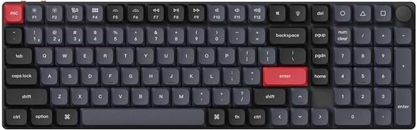 Фото - Клавіатура бездротова Keychron K17 PRO 100Key, Gateron MX 2.0 Red, WL/BT/USB-A, QMK, White Led, Black in the center (K17P-A1-UA) Фото - Клавіатура бездротова Keychron K17 PRO 100Key, Gateron MX 2.0 Red, WL/BT/USB-A, QMK, White Led, Black in the center (K17P-A1-UA)