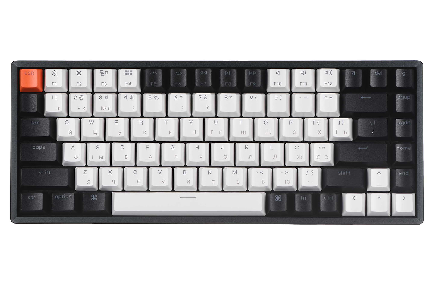 Клавіатура бездротова Keychron K2 84 Key Aluminum Frame Hot-Swap Gateron RGB Brown