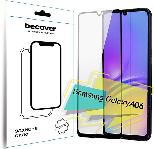 Фото - Защитное стекло для смартфона BeCover for  Samsung Galaxy A06 SM-A065 Black (713240)