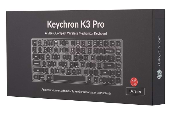 Фото - Клавіатура бездротова ігрова Keychron K3 PRO Gateron Brown BT/USB-A Hot-swap Low Profile QMK, EN/UKR, RGB (K3PH3_KEYCHRON)