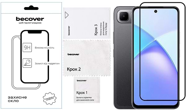 Фото - Захисне скло для смартфону BeCover for Infinix Smart 10 Plus (X6725B) Black (713726)