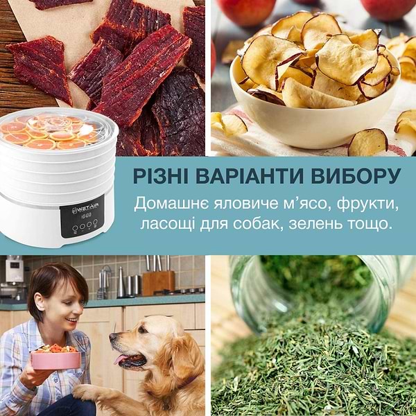 Фото - Сушарка для фруктів та овочів WetAir WFD-K500WR