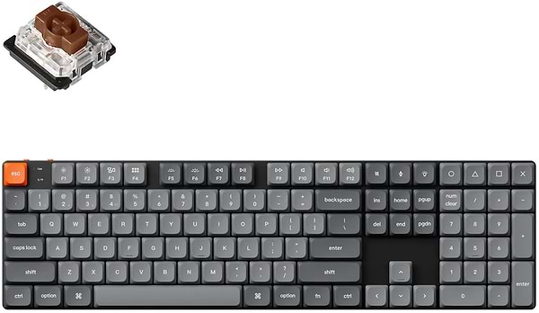 Фото - Клавиатура беспроводная Keychron K5 Max 104Key Gateron MX 2.0 Brown WL/BT/USB-A (K5M-A3-UA)