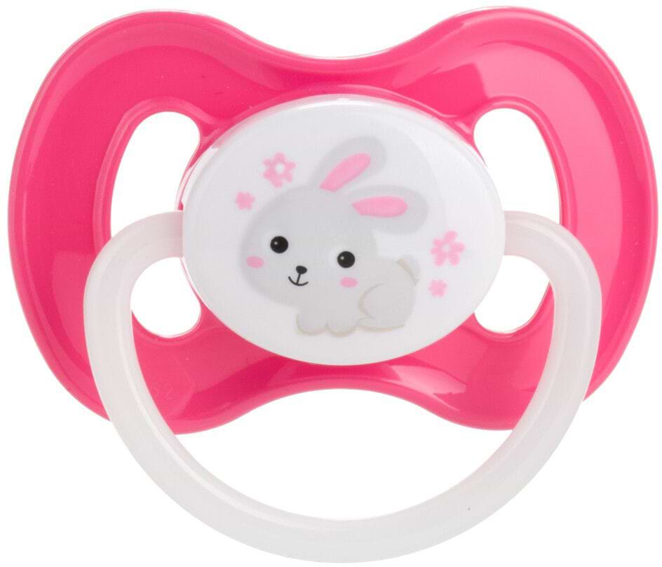 Круглая пустышка Canpol babies 6-18 м-цев Bunny & Company розовая (23/278_pin_new)