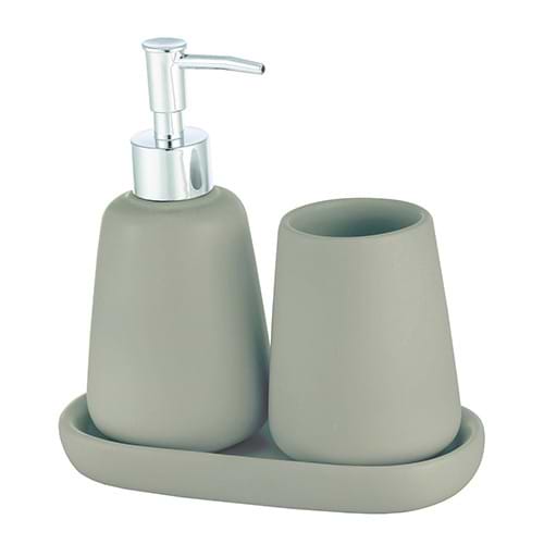 Органайзер для ванної кімнати BISK 08233 MILO дозатор+стакан+мильниця бежевий