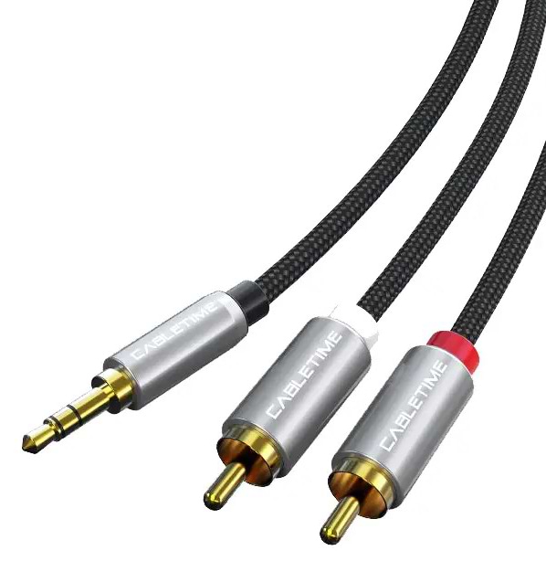Фото - Кабель 3.5 мм - RCA Cabletime AUX 3.5 mm M - 2xRCA M 1.8m Black (CF13K)