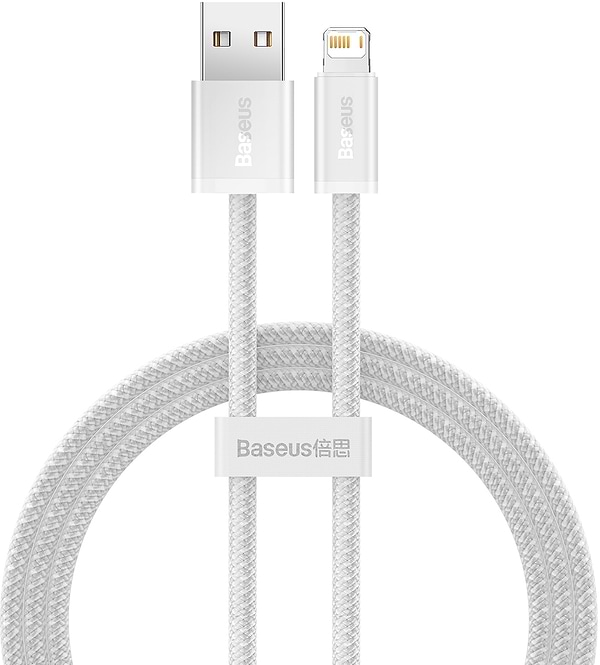 Фото - Кабель синхронізації даних Baseus Dynamic Series Fast Charging Data Cable USB to iP 2.4A 1m White (CALD000402)